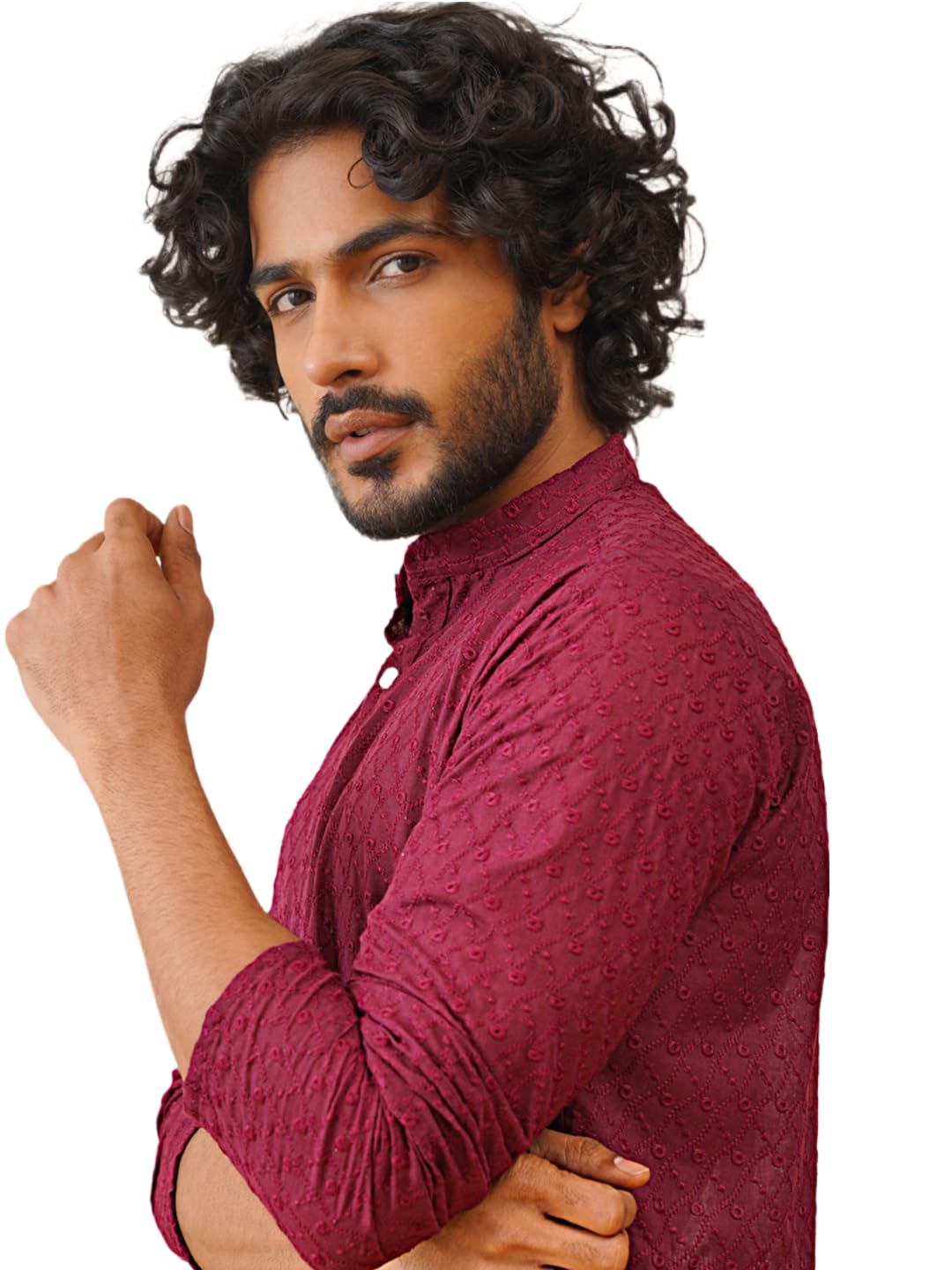 Jompers Mens Embroidered Cotton Kurta