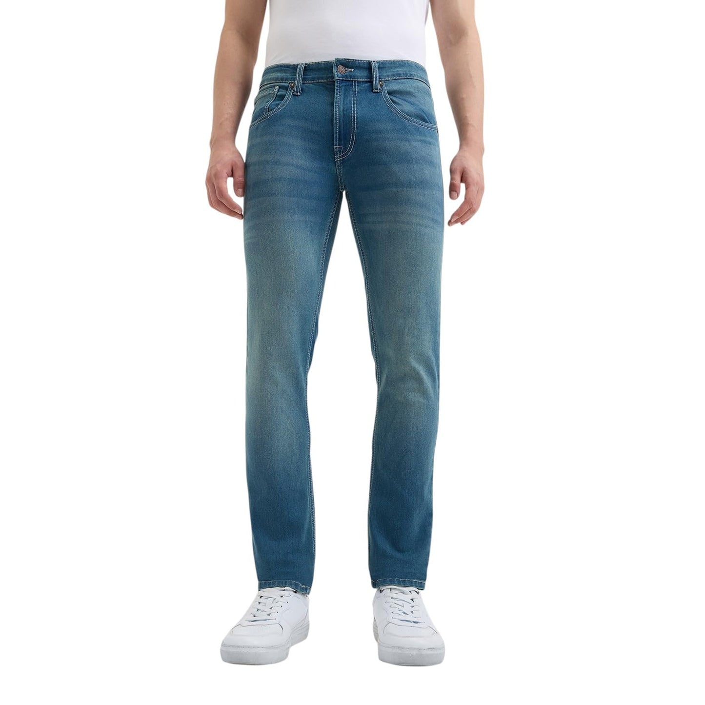 Pepe Jeans Men'S Mid Rise Slim Jeans (Pm208935G223_Med Used_Blue, 32