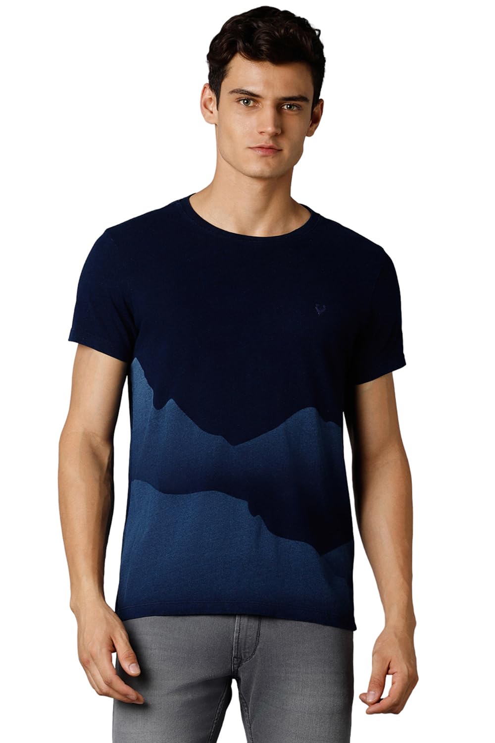 Allen Solly Men Printed Casual Cotton Crew Neck T-Shirt