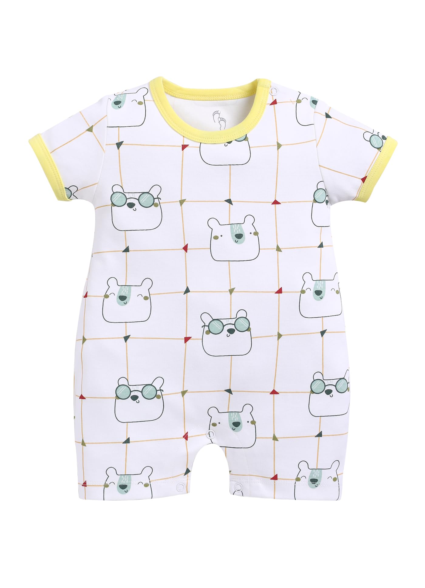 BabyGo Baby Half Sleeve Rompers 100% Cotton Rompers for New Born Baby Boys|Daily Suits for Baby Boys