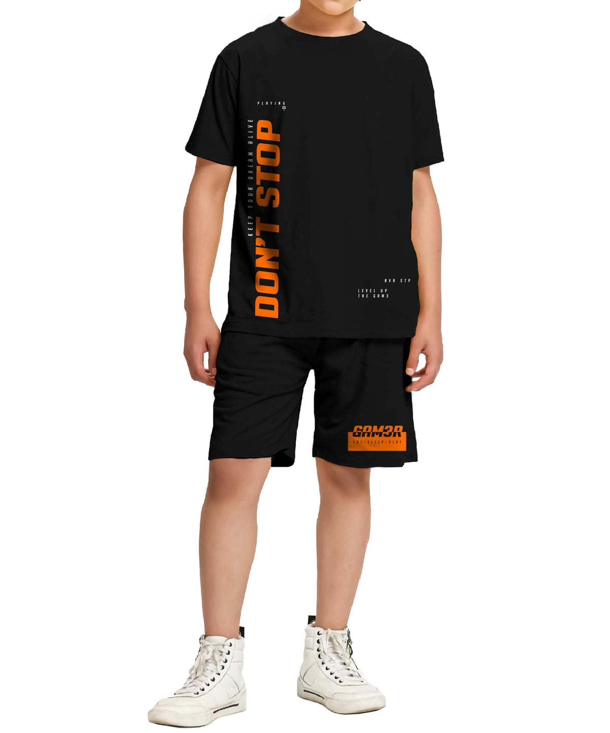 Kyda Kids BoyS 100% Pure Cotton Premium Printed Tshirt And Shorts Co-Ords Set (Pack Of 1)