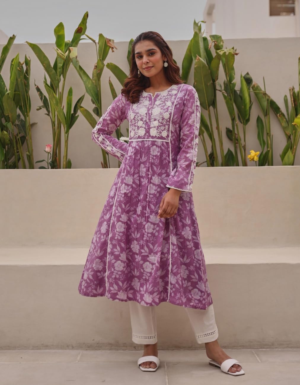 ANNI DESIGNER Women s Kurta, purple, XL