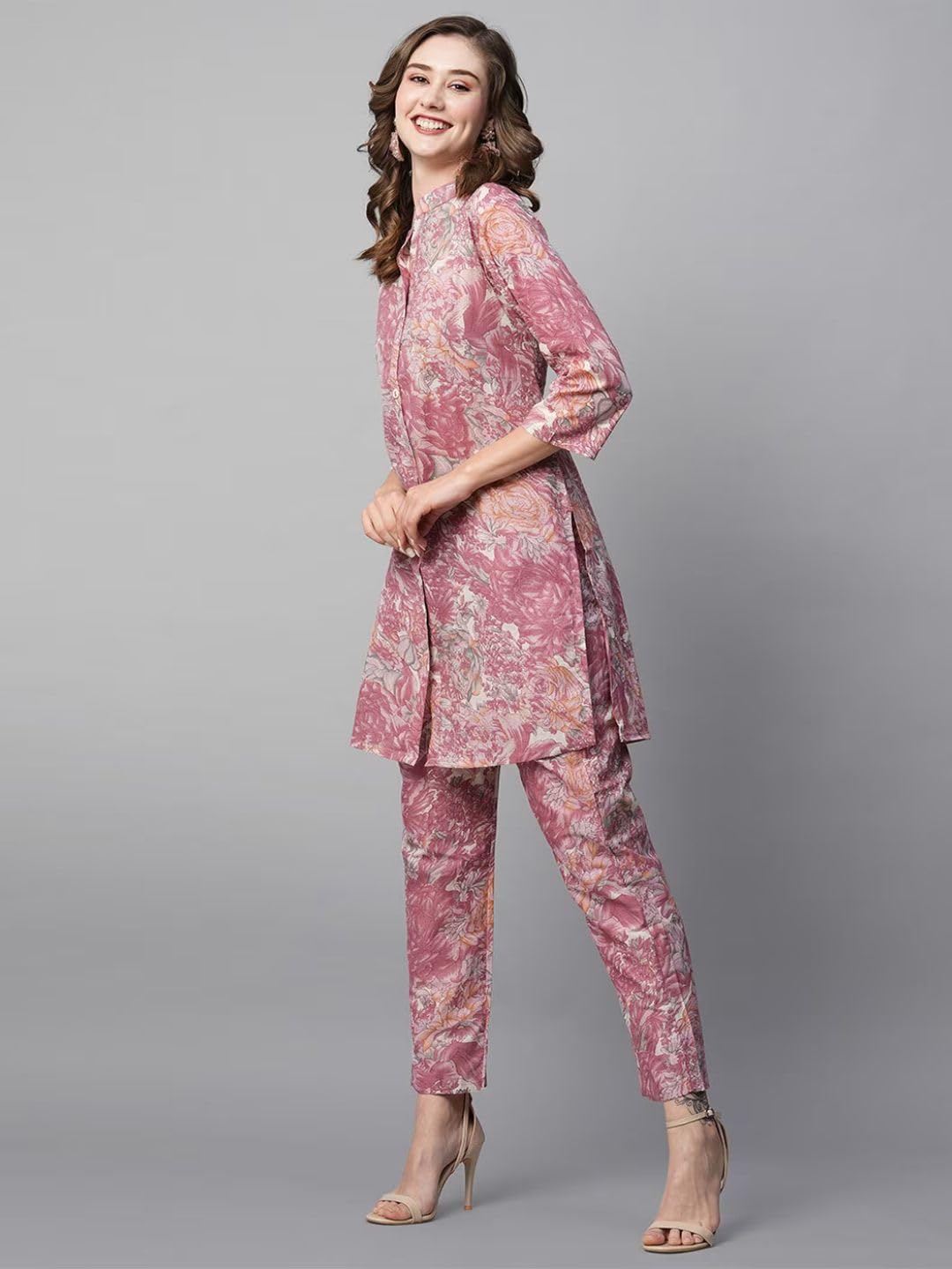 rytras Women Cotton Printed Straight Kurta and Pant Set