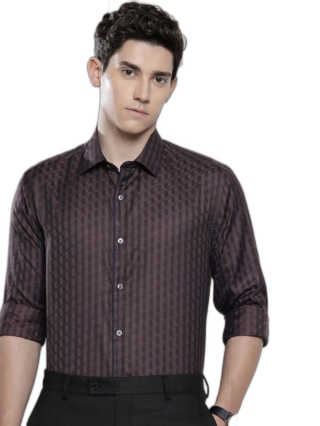 The Indian Garage Co Mens Checkered Slim Fit Shirt