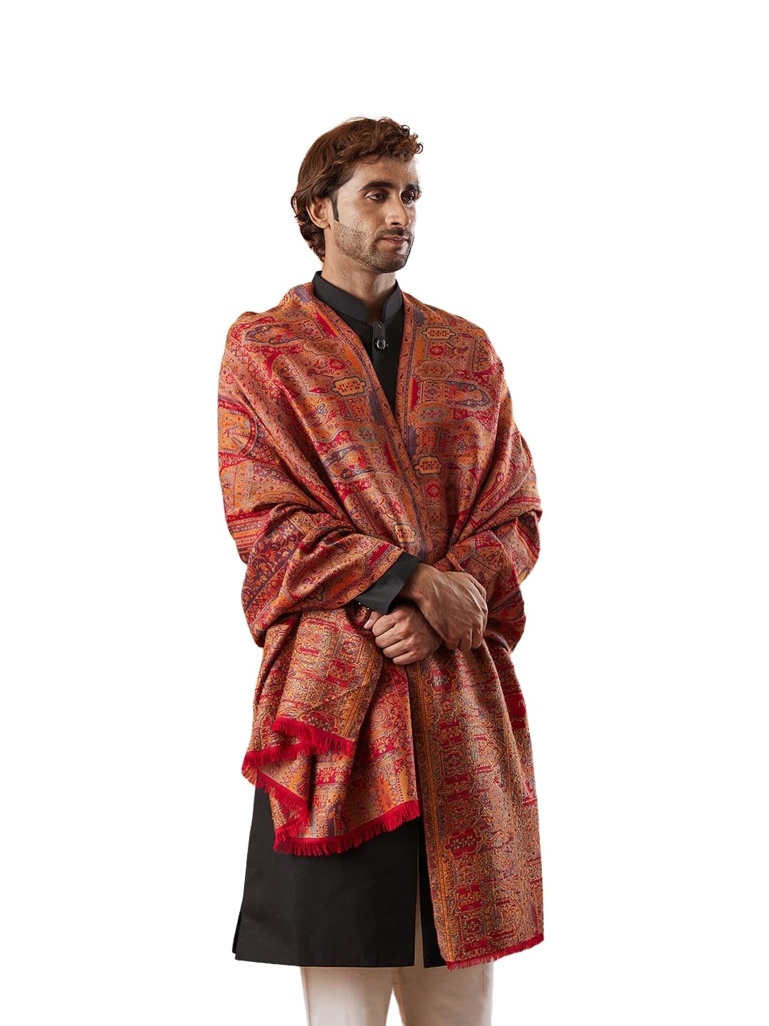 Pashmoda Men Shahi Mehfil Kaani Shawl (Size: 101x203 Cm)