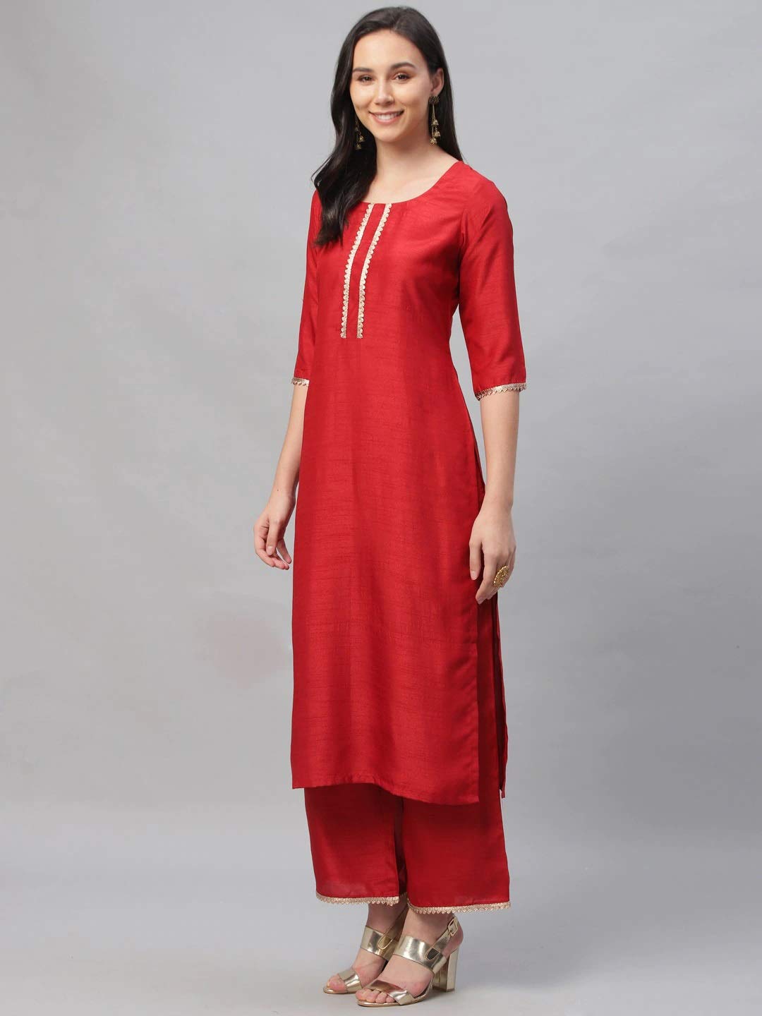 GoSriKi Women Cotton Kurta With Palazzo