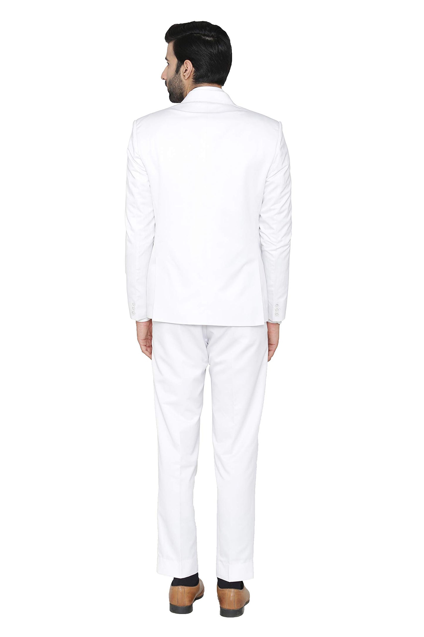WINTAGE Mens Polyester Cotton and Evening 2 Pc Suit : White