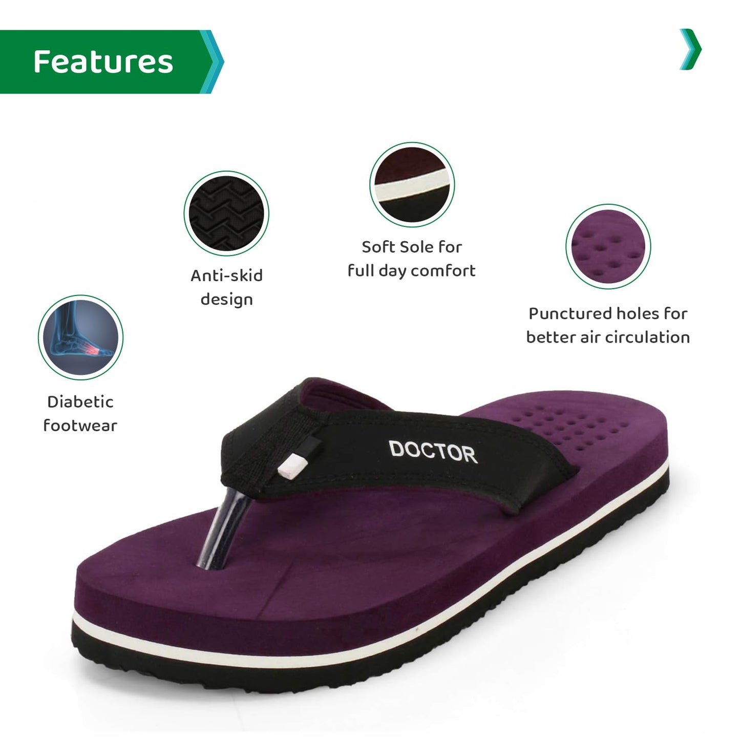 Ortho Joy Extra Soft Doctor Ortho Slippers For Men