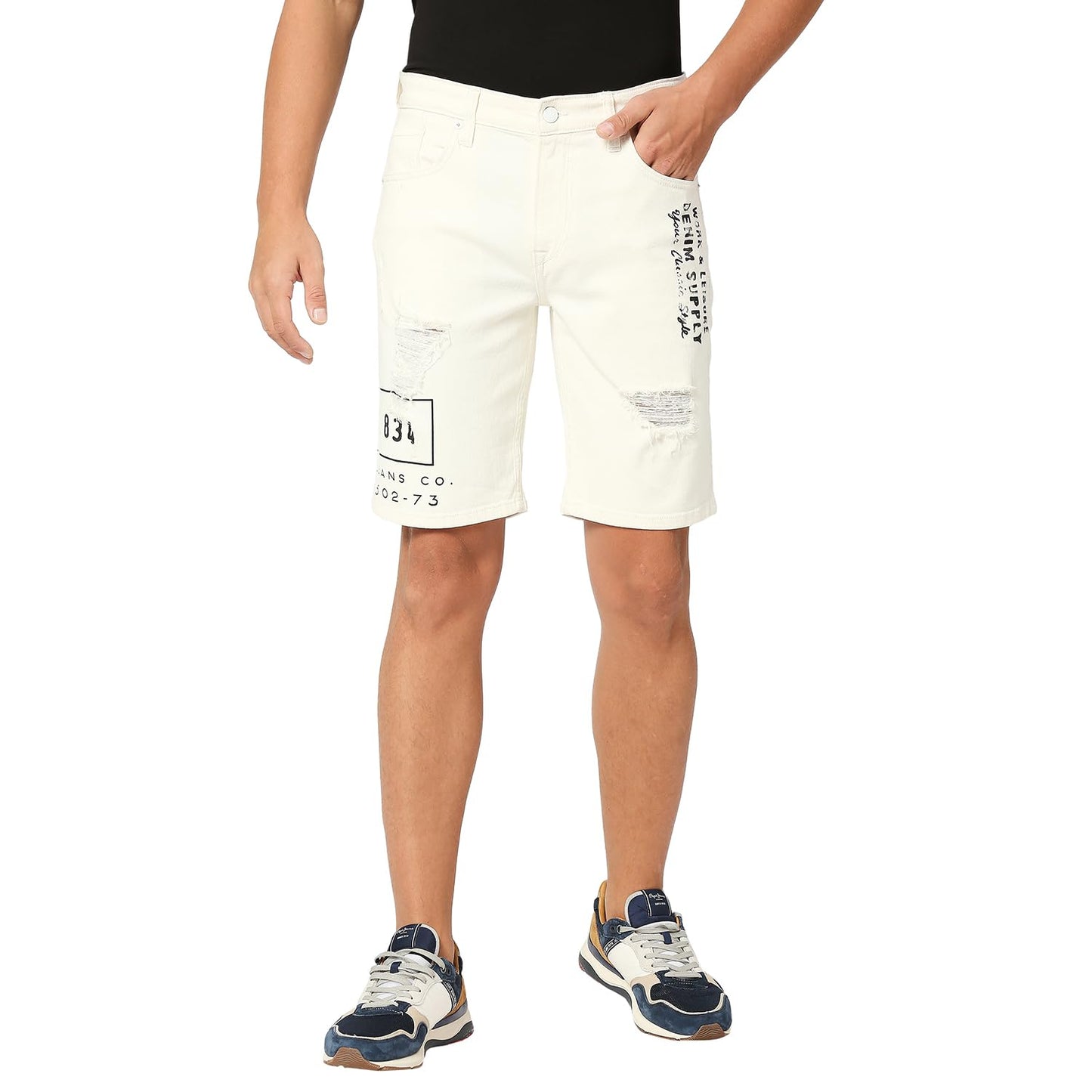 Pepe Jeans MenS Chino Shorts (Pm207218P57_White