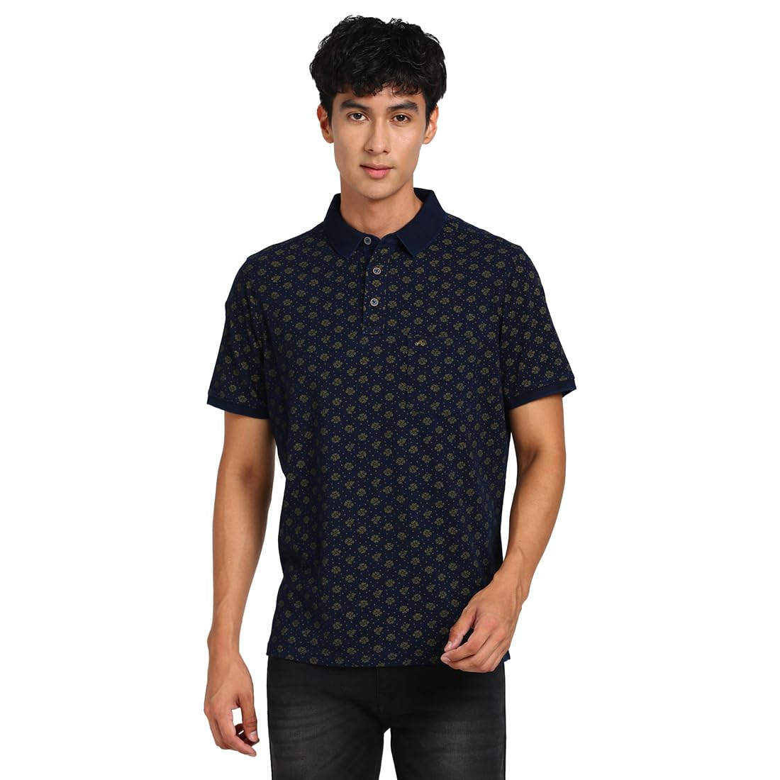 Turtle Men 100% Cotton Indigo Slim Fit Navy Polo T-Shirt