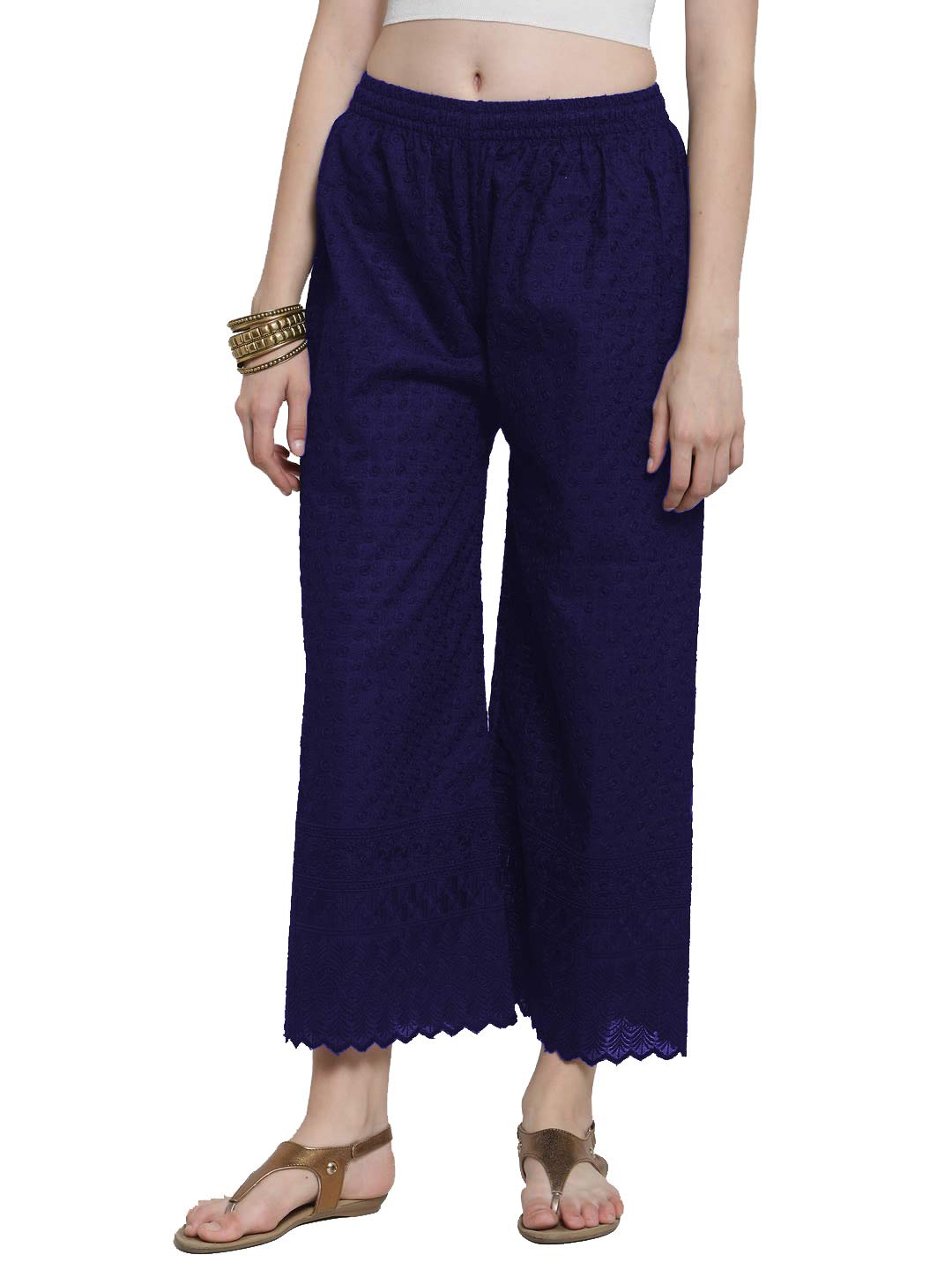 Digital Shopee Fashion WomenS Palazzo Free Size Blue