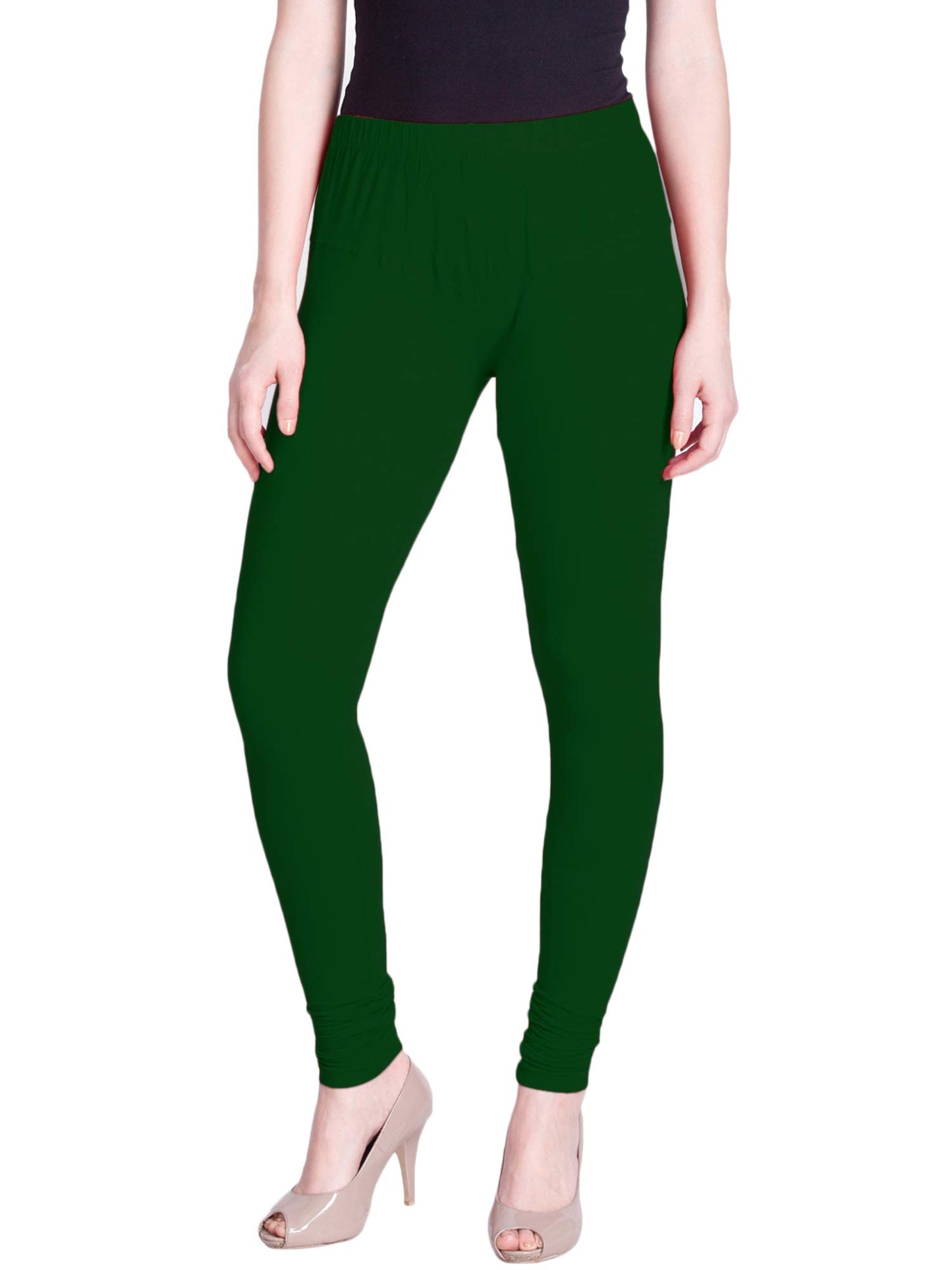 Lux Lyra Fourleaf Green Free Size Churidar Leggings