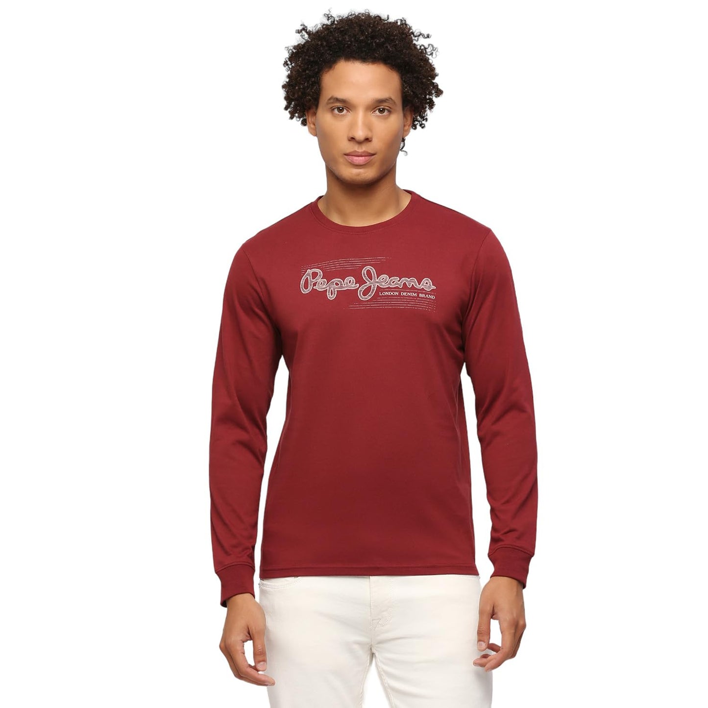 Pepe Jeans MenS Slim Fit T-Shirt (Pm509420_Burgundy Red