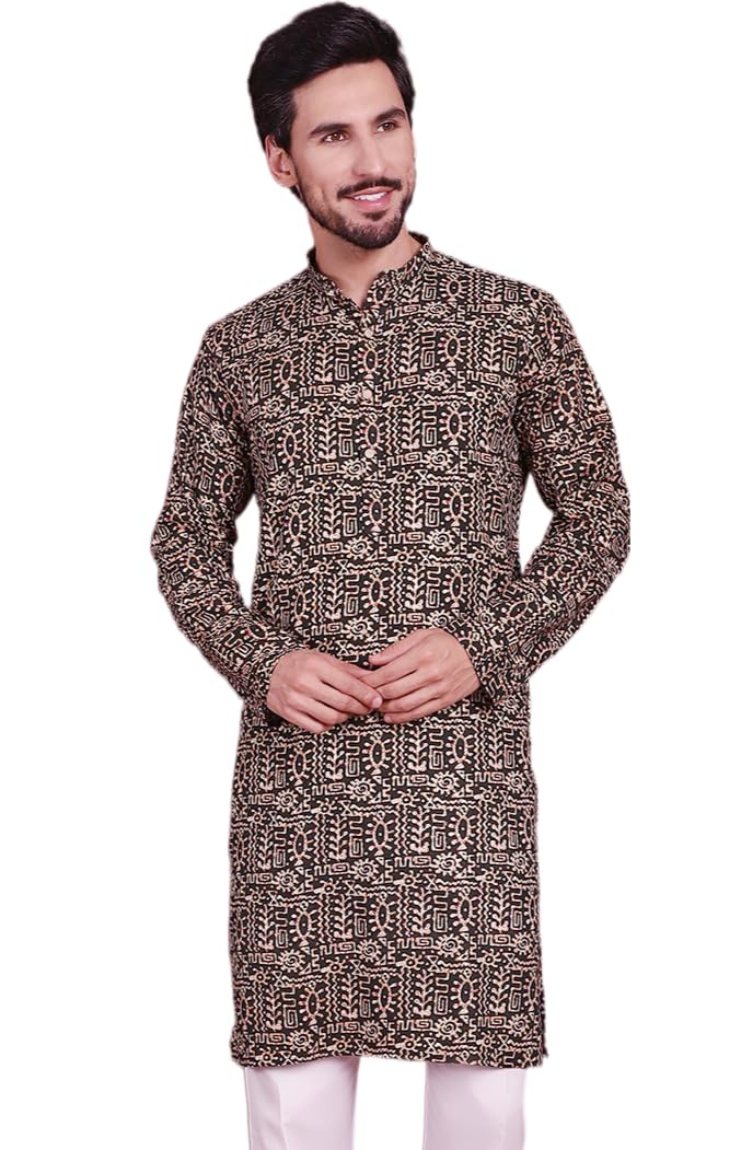 Jompers Mens Digital Print Kurta
