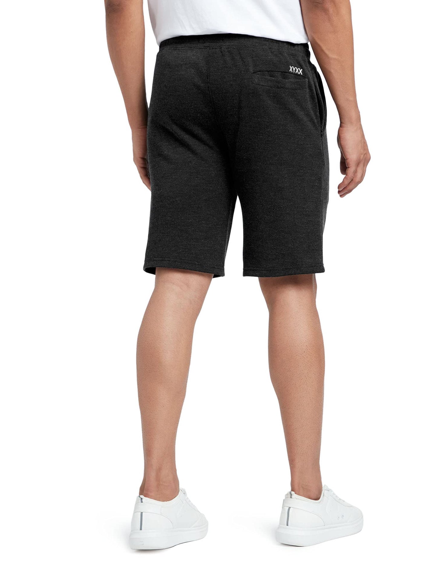 XYXX Athleisure Mens Cotton Melange Shorts | Ultra-Smooth Casual Everyday Wear | Tailored Relaxed Fit Solid Hype Shorts with Zi