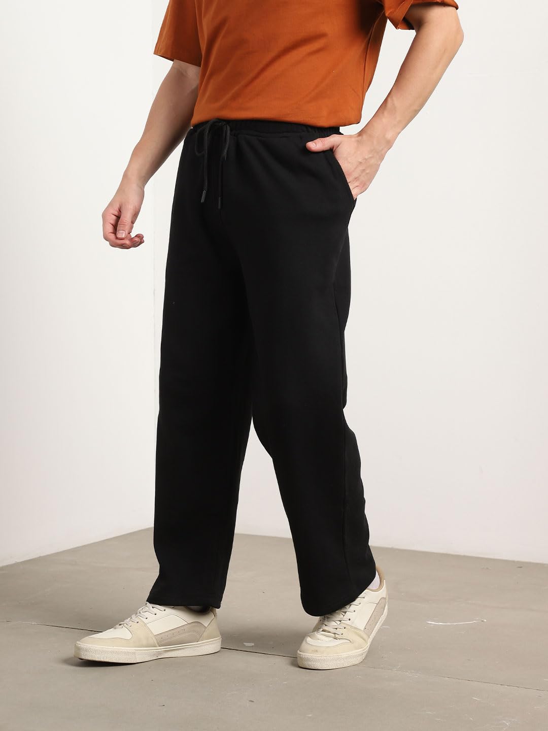 Nobero MenS Straight Sweatpants (1M-Bwjg-R0174-Nb_Black
