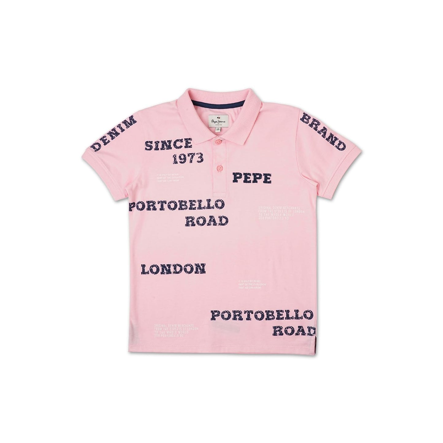 Pepe Jeans BoyS Letter Print Regular Fit Polo (Pb540959_Fresh Pink 4)