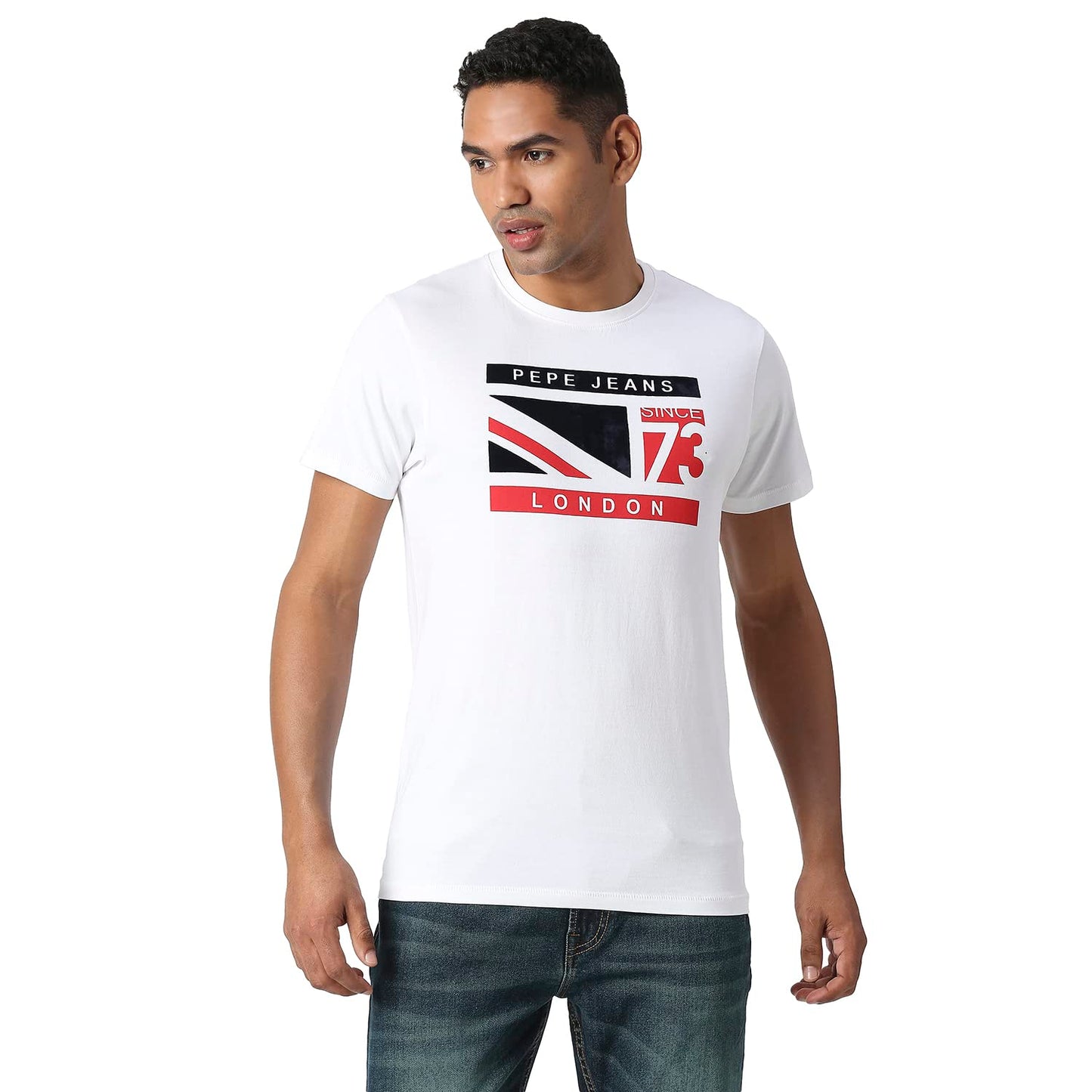 Pepe Jeans MenS Slim Fit T-Shirt (Pm509036800M_White