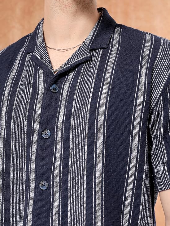 The Indian Garage Co Mens Relaxed Fit Shirt (0923-SHMKRS-11-01_Indigo