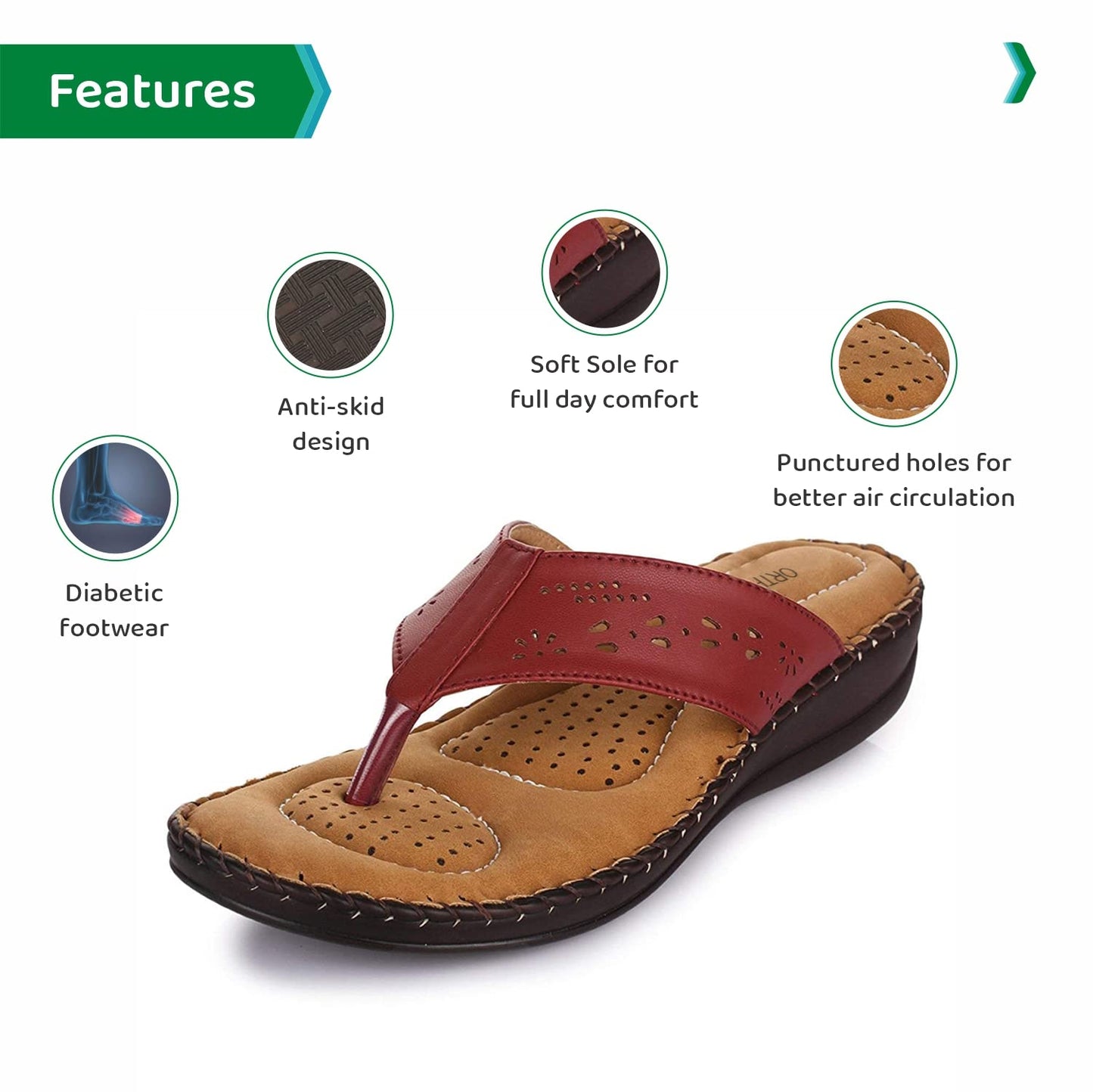 ORTHO JOY Extra Soft Doctor Ortho Slippers for men - 3uk