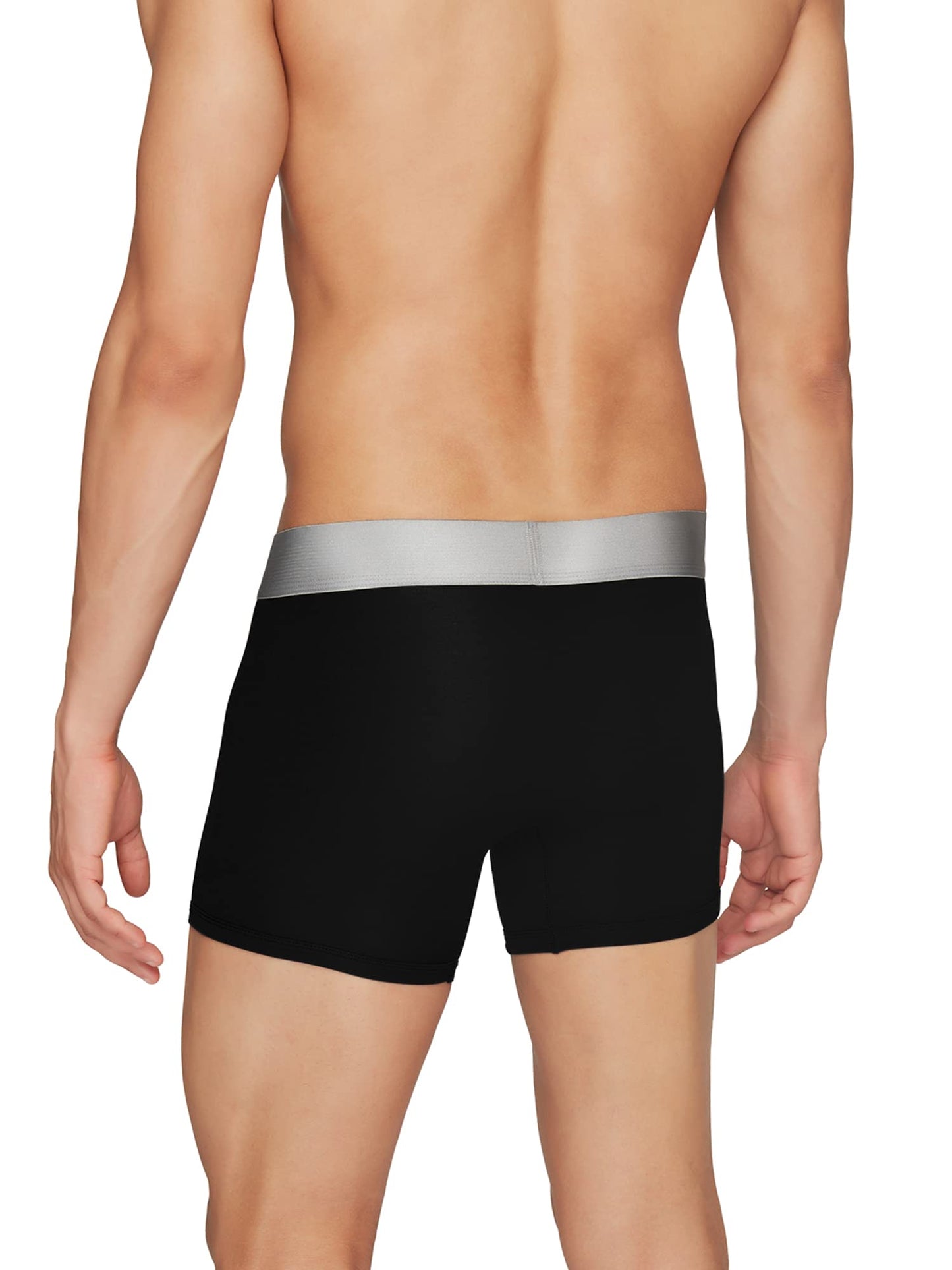 XYXX Mens Underwear Illuminati IntelliSoft Antimicrobial Micro Modal Trunk Pack of 3 (Black Iris & Tango Red ; Brilliant Blue ;