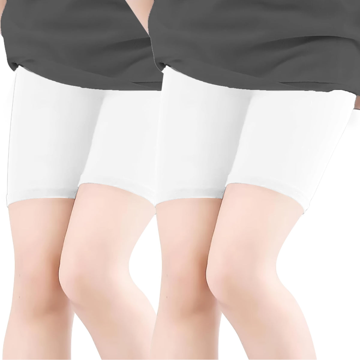 Kyda Kids Girls Anti Bacterial Under Skirt Shorts - Under Dress Uniform Shorts & Stretchable Shorties Tights For Girls (Pack Of