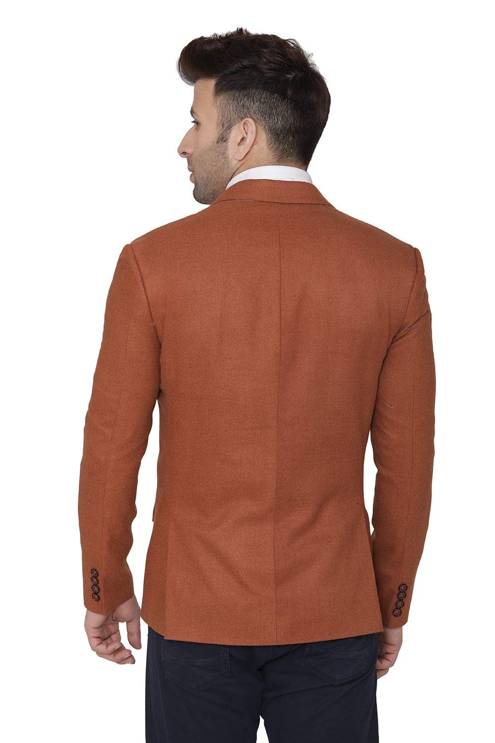 WINTAGE Mens Tweed Wool Casual and Festive Blazer Coat Jacket:Red,X-Large