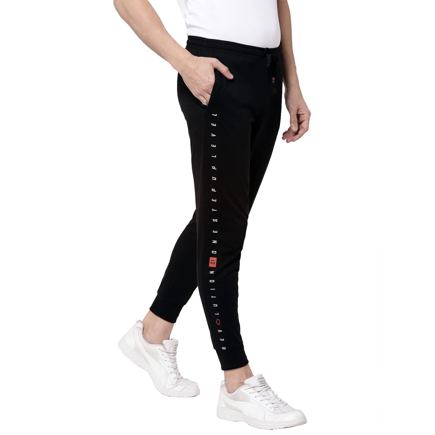 Sweet Dreams Men 52% Cotton 48% Polyester Soild Pyjama Pack Of 1 (Mp-1450Av Co Black_Black_3Xl)