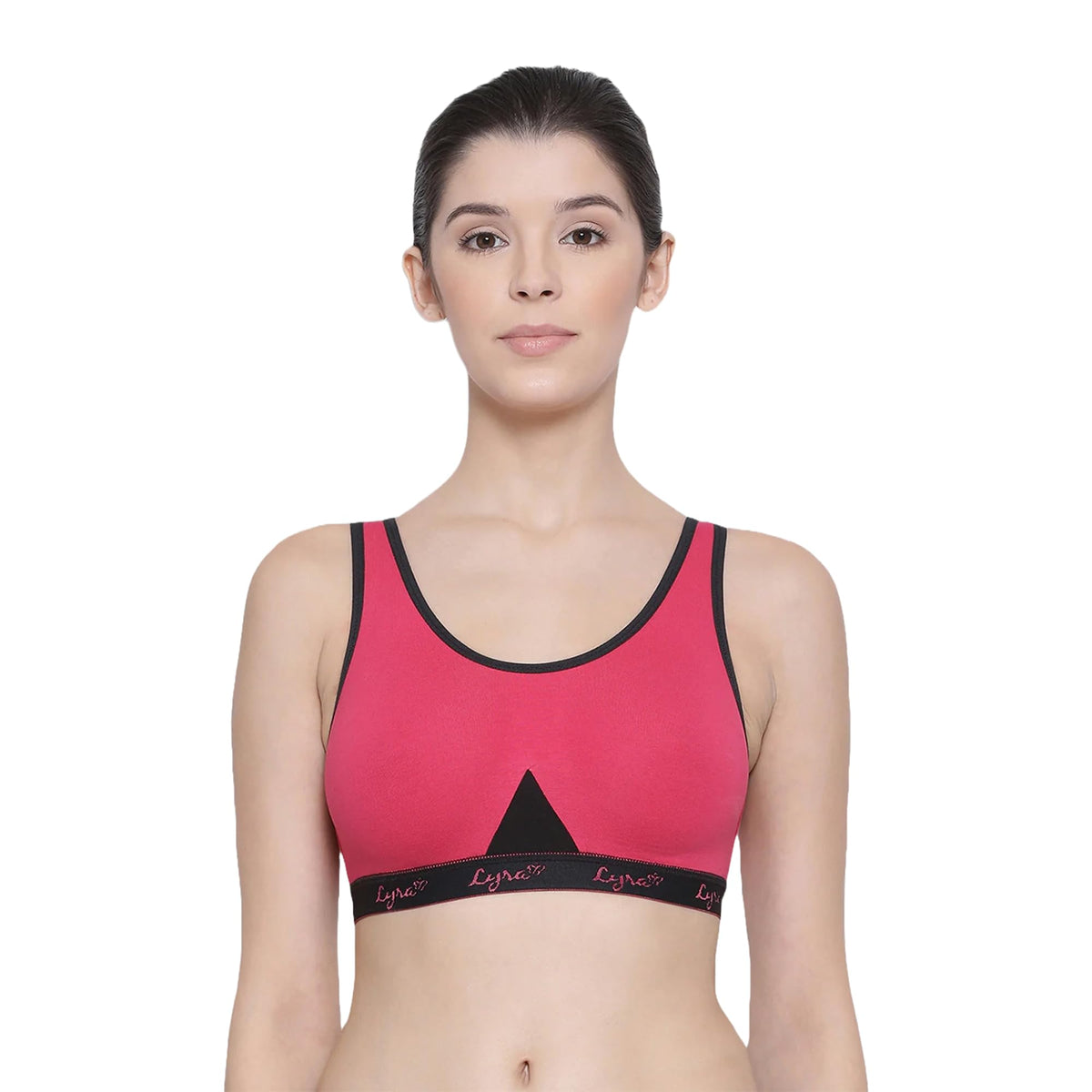 Lyra WomenS Cotton Non-Paddedwire Free Sports Bra Fuschia