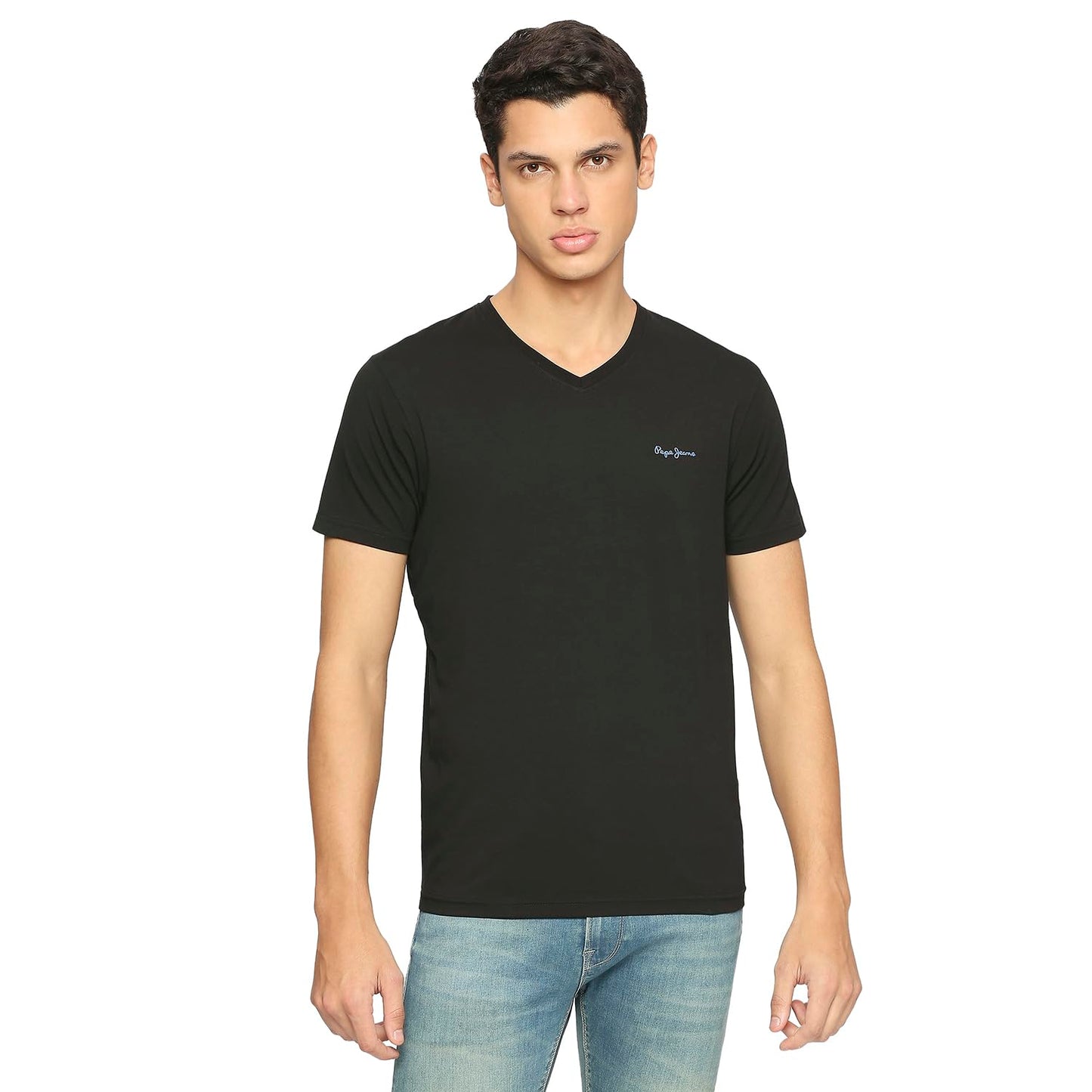 Pepe Jeans MenS Solid Slim Fit T-Shirt (Pm509199_Black