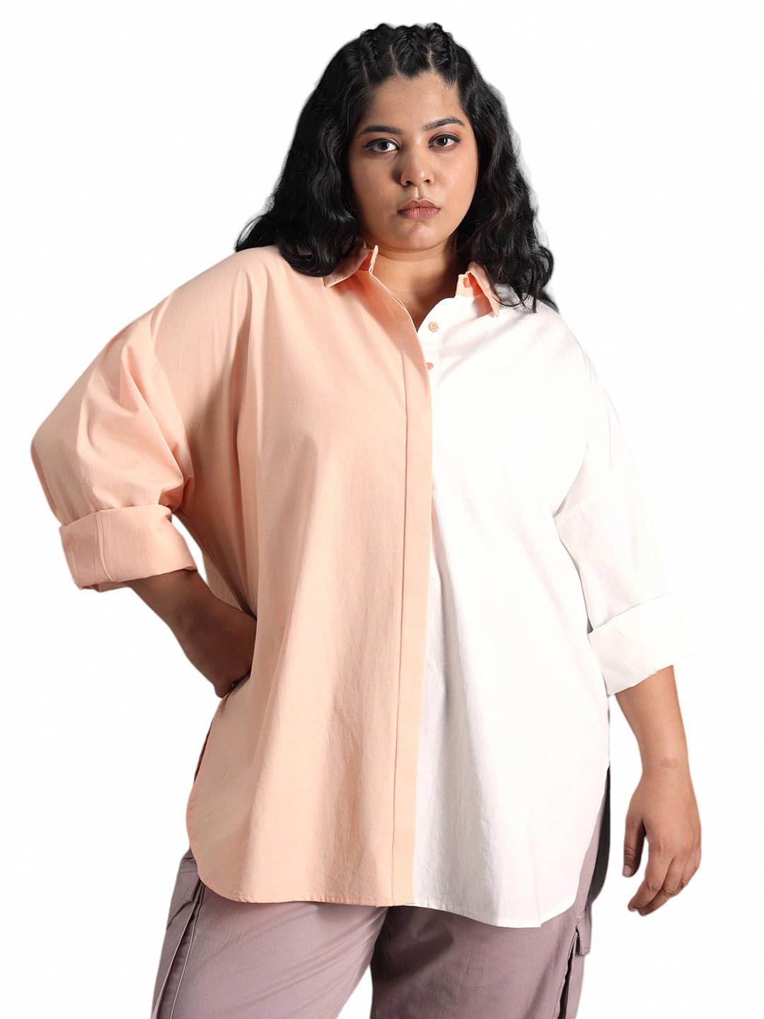 High Star WomenS Solid Classic Fit Shirt (Hswshs24F20_Mc3_Multicolor_2