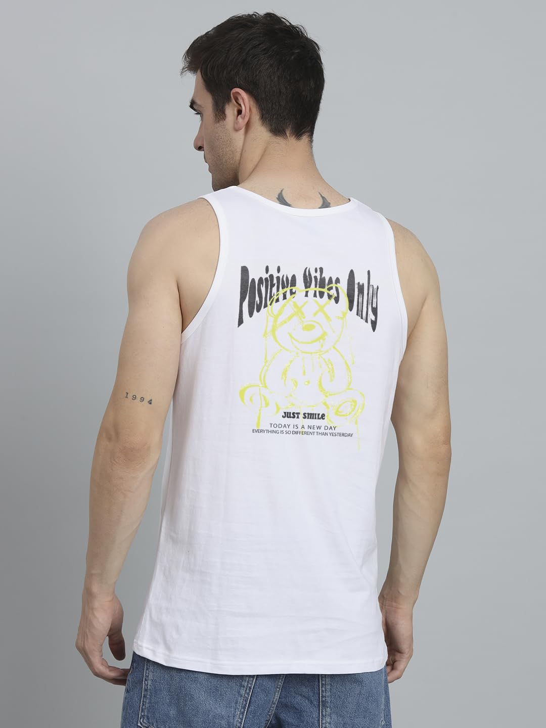 Peppyzone Mens Regular Fit Vest (TT-Teddy36FB40FB_White5