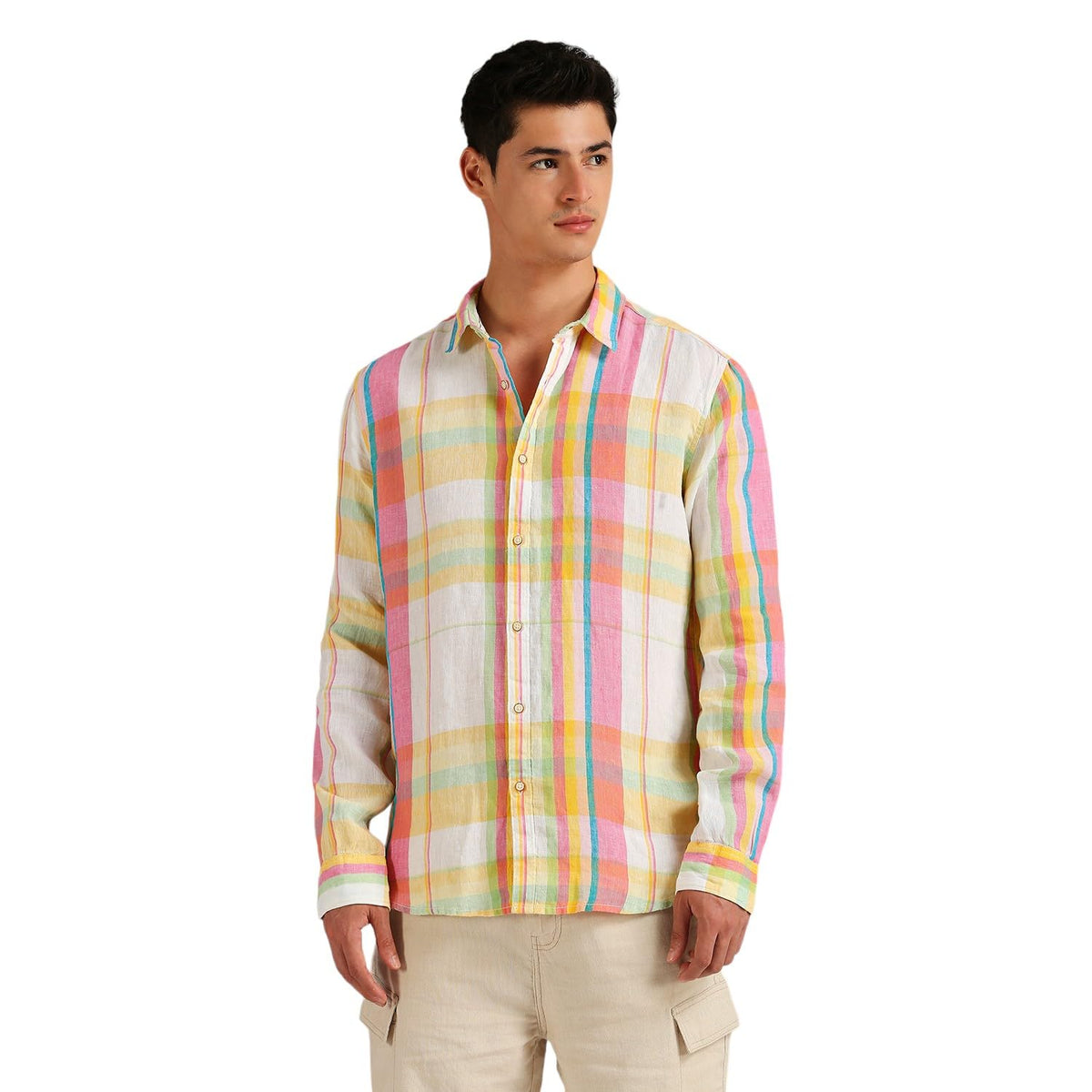 Pepe Jeans Kentucky Y/D Linen Checks Shirt Multicolour