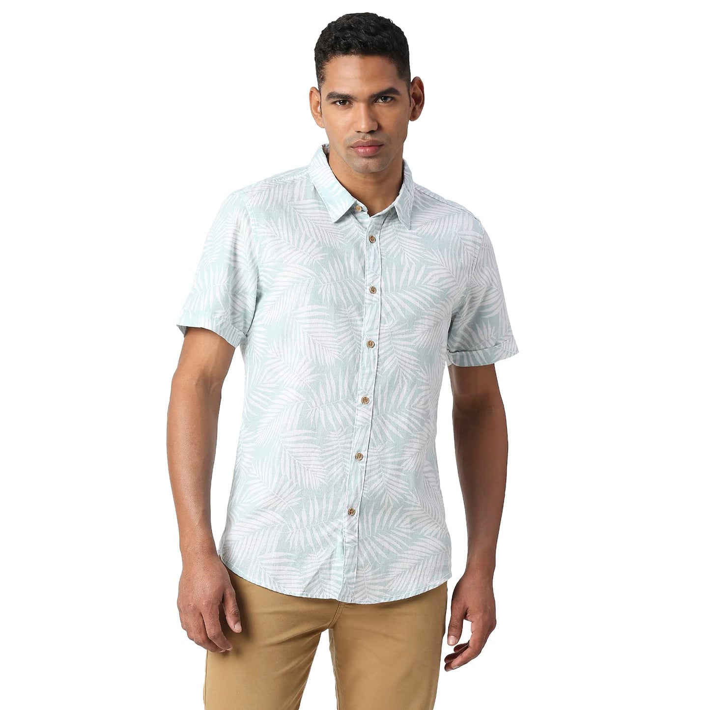 Pepe Jeans MenS Regular Fit Shirt (Pm308159508L_Aqua