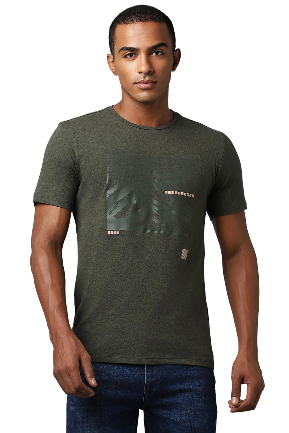Allen Solly Men Slim Fit Printed Graphic T-Shirt