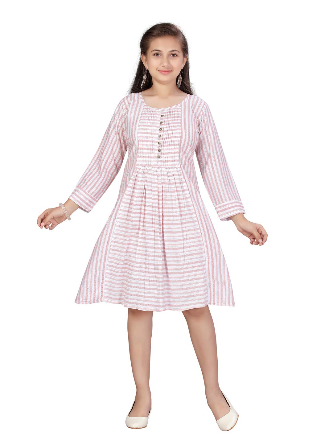 Aarika Cotton Skater Casual Dress (Md-1010_Red_30)
