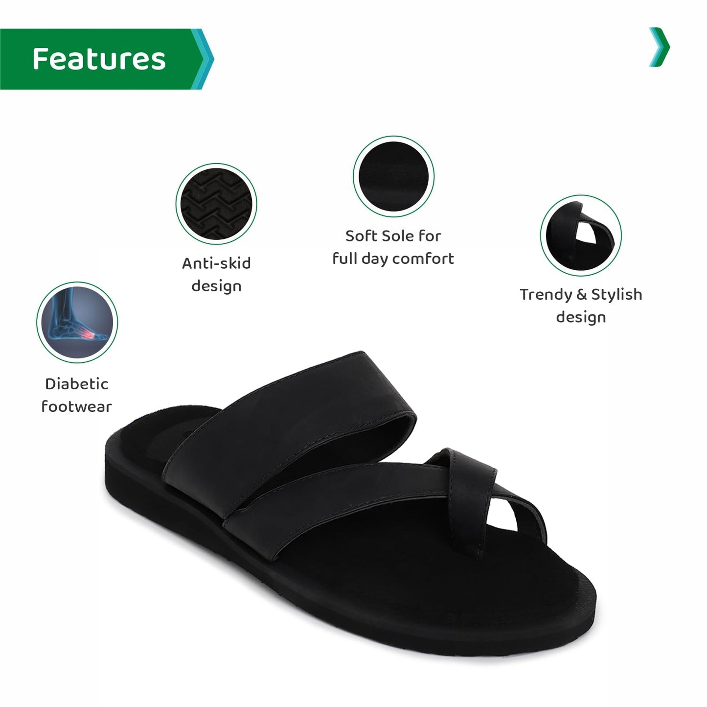Ortho Joy Extra Soft Doctor Ortho Slippers For Men/Comfortable Regular Wear Slipper