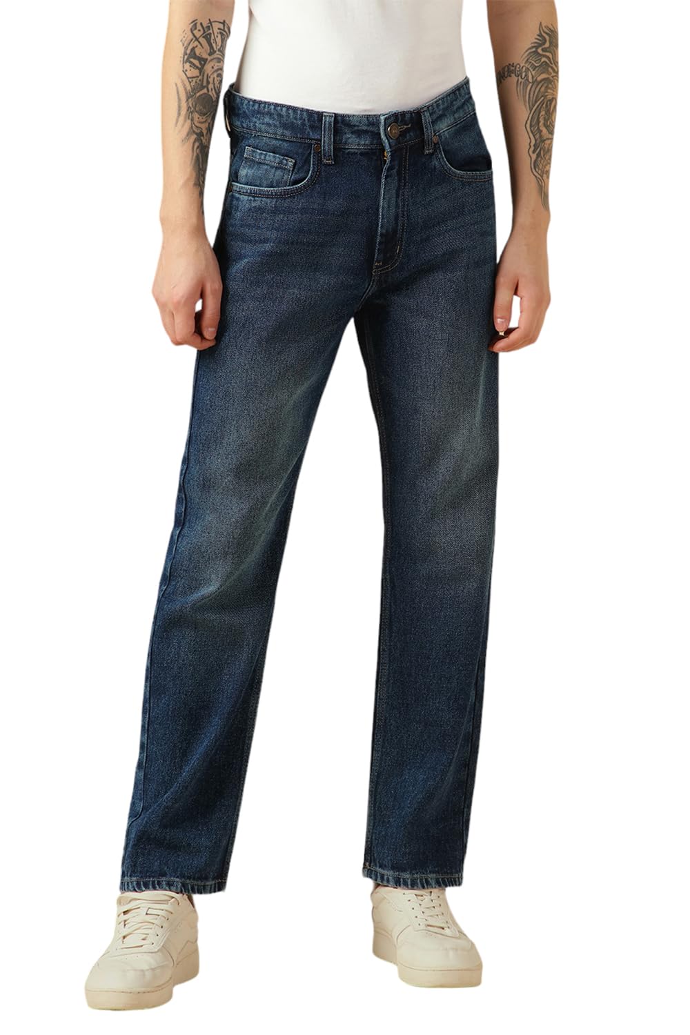 Dennis Lingo Mens Blue Pure Cotton Relaxed Fit Mid-Rise Casual Jeans DLMJNMJJ24003_in