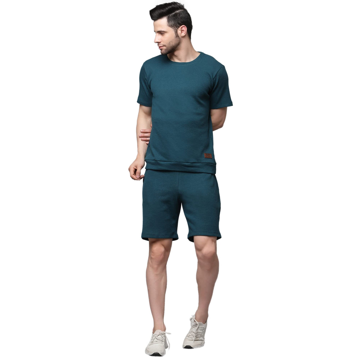 Rigo Waffle Knit Self Textured Co-Ord Set For MenS | Night Suit Set For MenS | Lounge-Wear Nightdress Pajama Set For MenS | N