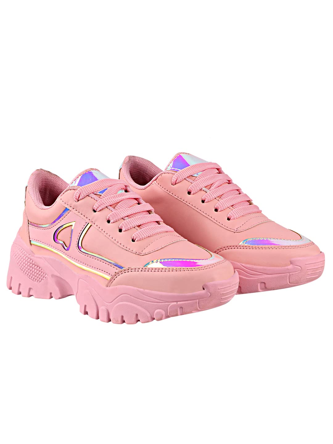 Shoetopia Women and Girls Pink Sports Walking Shoes
