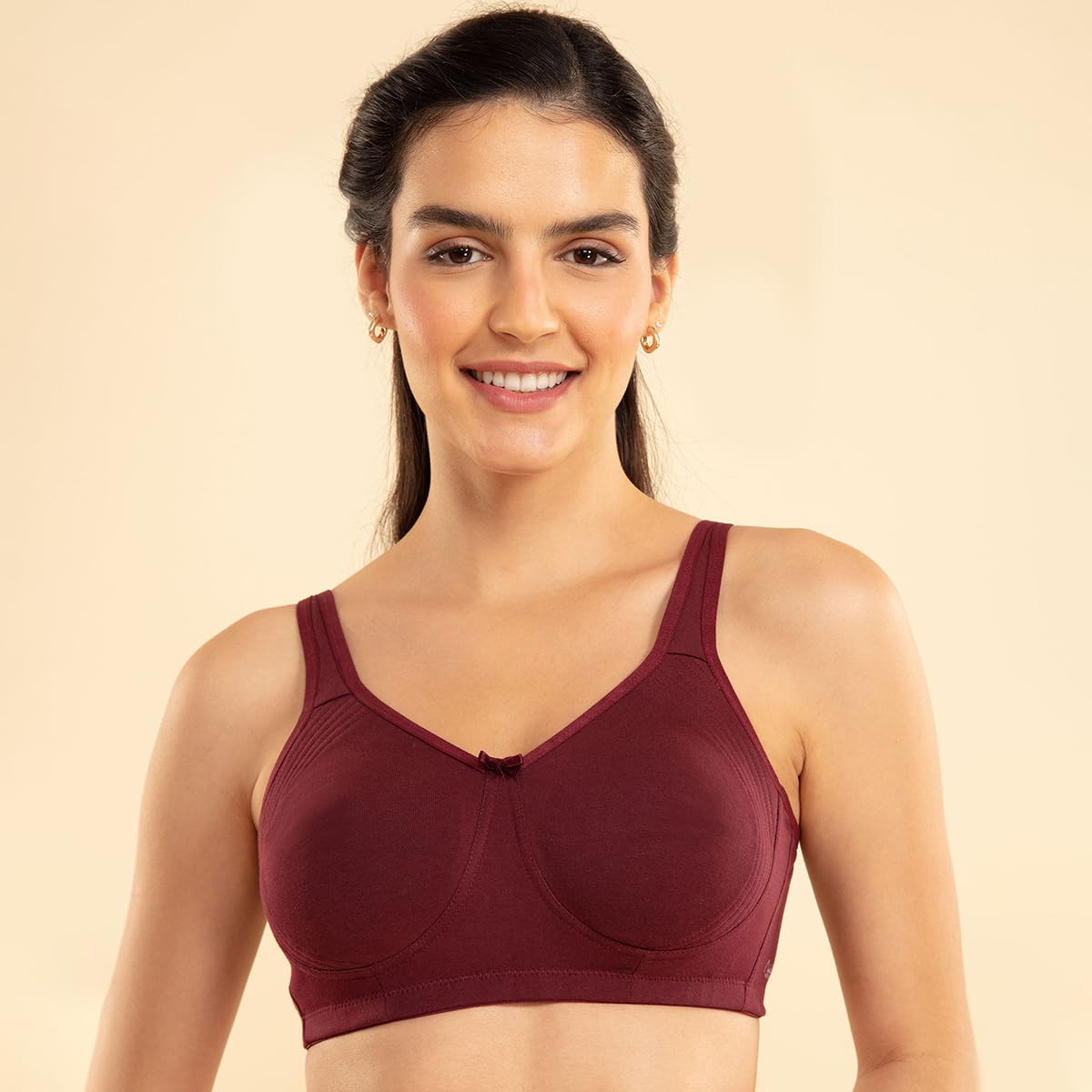 NYKD Everyday Cotton Bra for Women - Encircled with Love | Non-Padded | Wirefree | Full Coverage with Side Support Shaper (NYB16