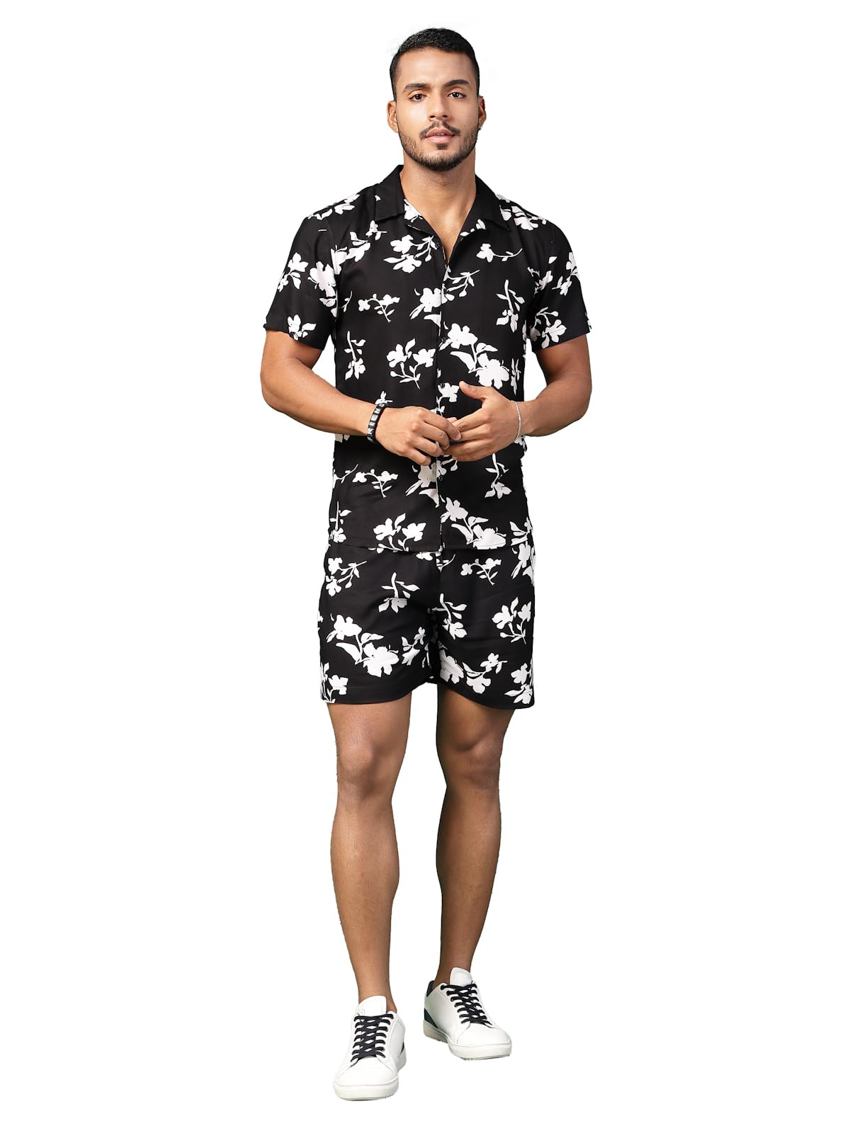 Rigo Printed Co-Ord Set for Men | Casual Shirt & Shorts Night Suit Set | Lounge-wear Nightdress Pajama Set for Mens & Boys | Nig
