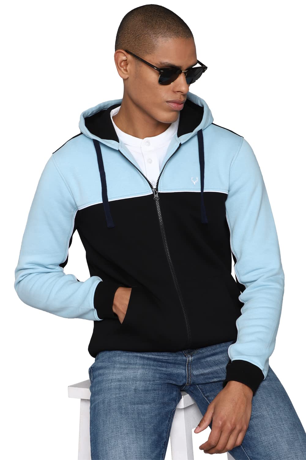 Allen Solly Men Cotton Hooded T-Shirt