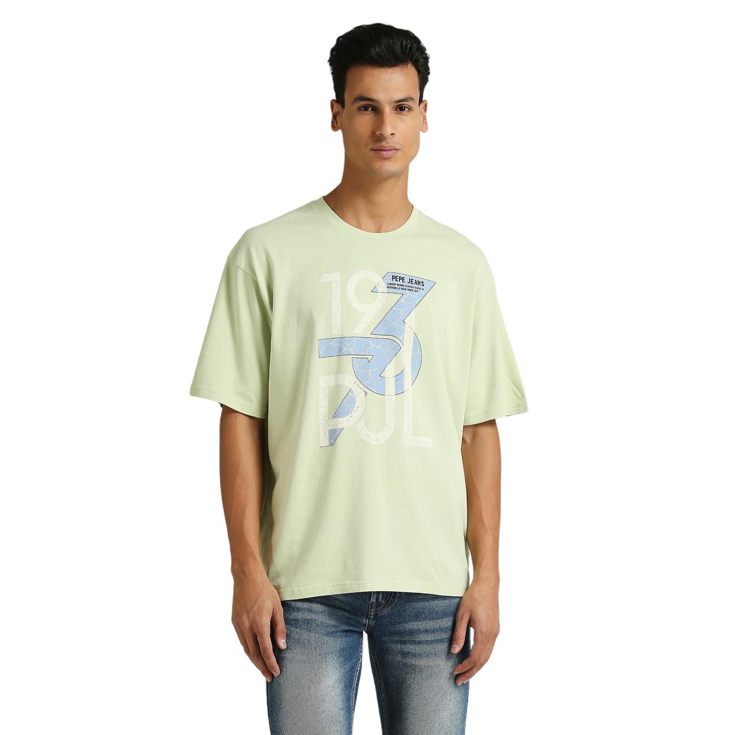 Green Graphic Print Short Sleeve Oversized T-Shirt