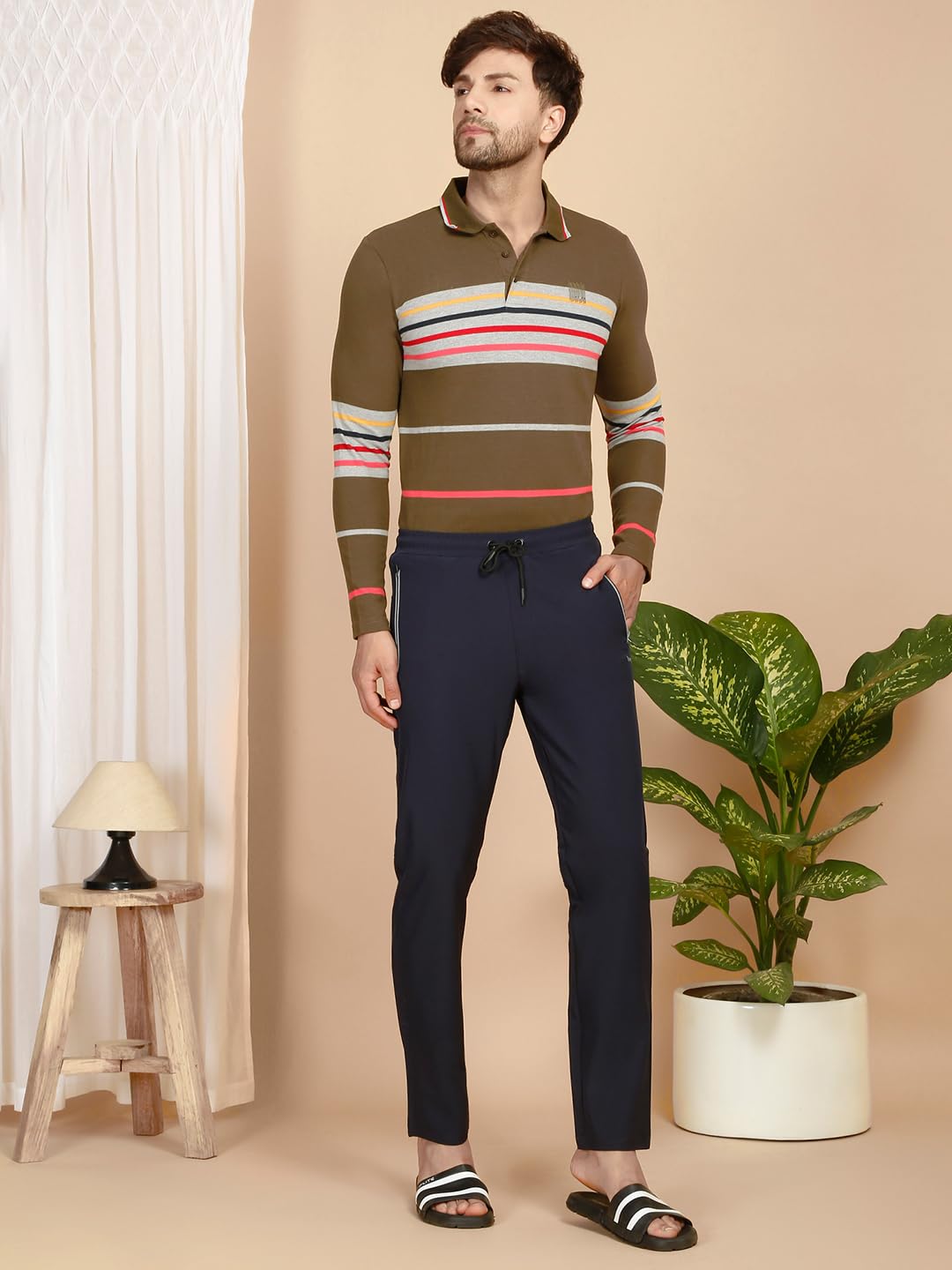 Sweet Dreams Men Solid Trackpants Navy