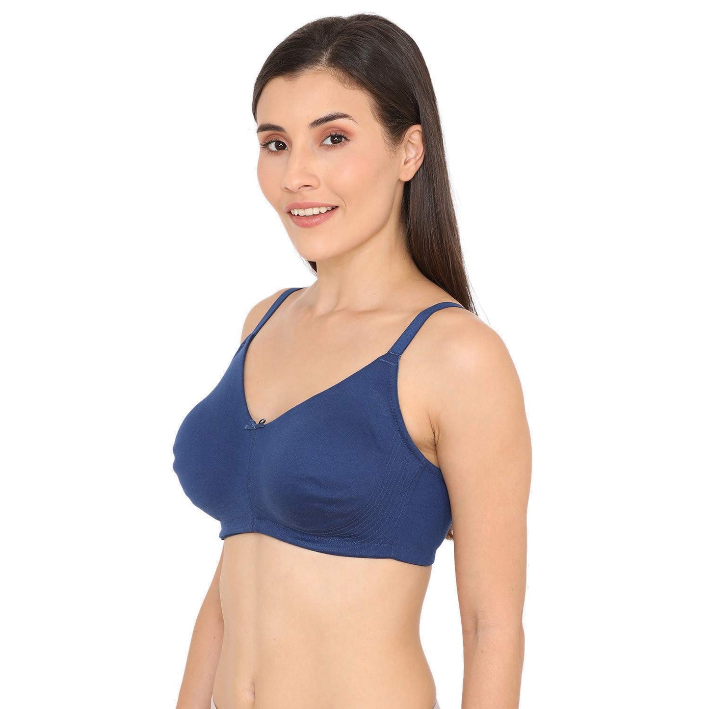 Zivame Womens Cotton Non-Padded Wire Free Seamless Bra Orange