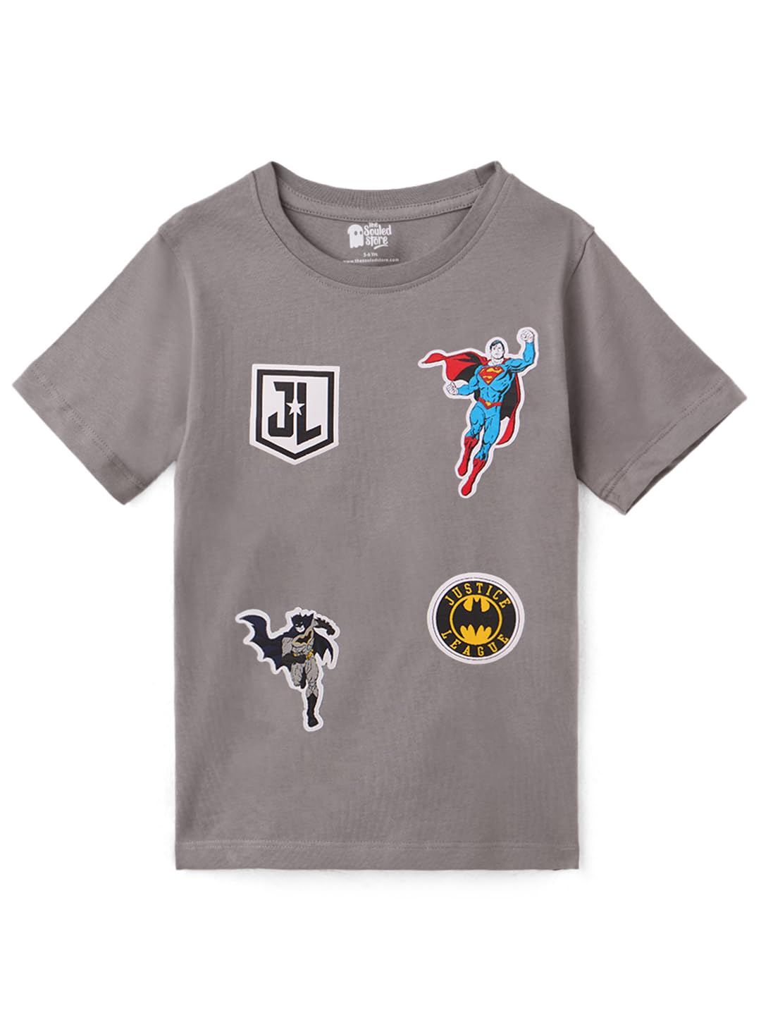 The Souled Store DC: Justice League Regular Fit Graphic Printed Half Sleeve Boys Cotton T-Shirts