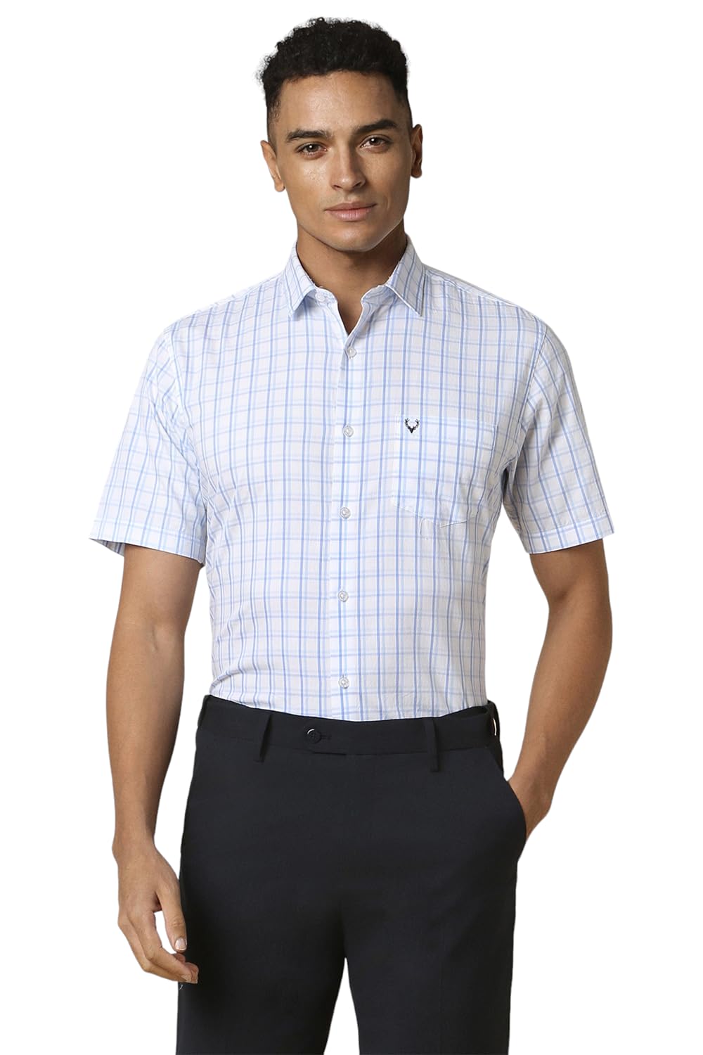 Allen Solly Men Slim Fit Formal Half Sleeve Short Sleeve T-Shirt