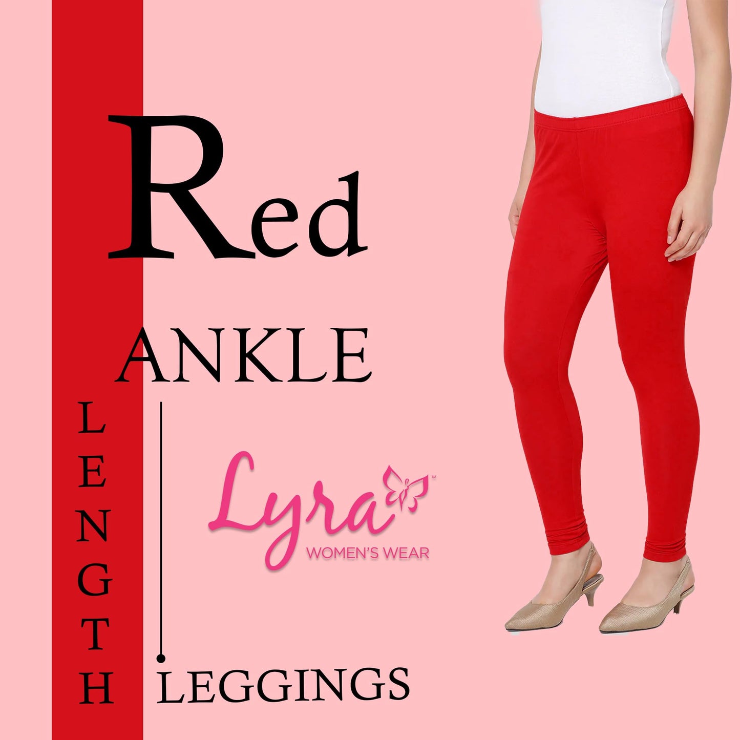Lyra Women'S Red Churidar Leggings