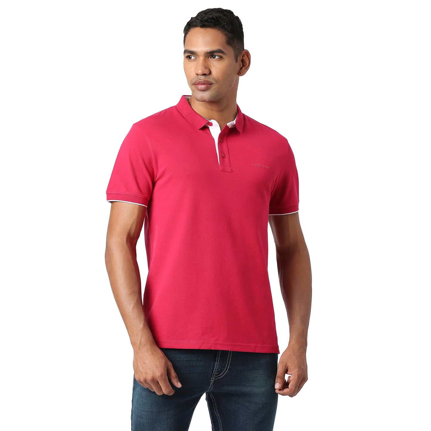 Pepe Jeans MenS Regular Fit T-Shirt (Pm542031357L_Fuschia L)
